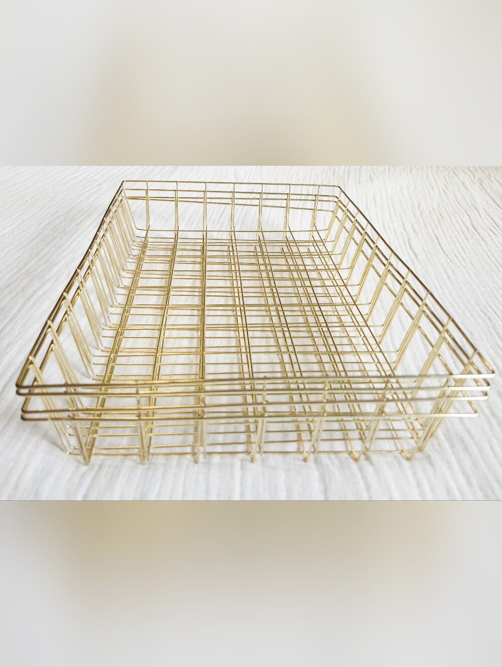 Amazon Gold Wire Desk Organizer Trays - Set Of 4